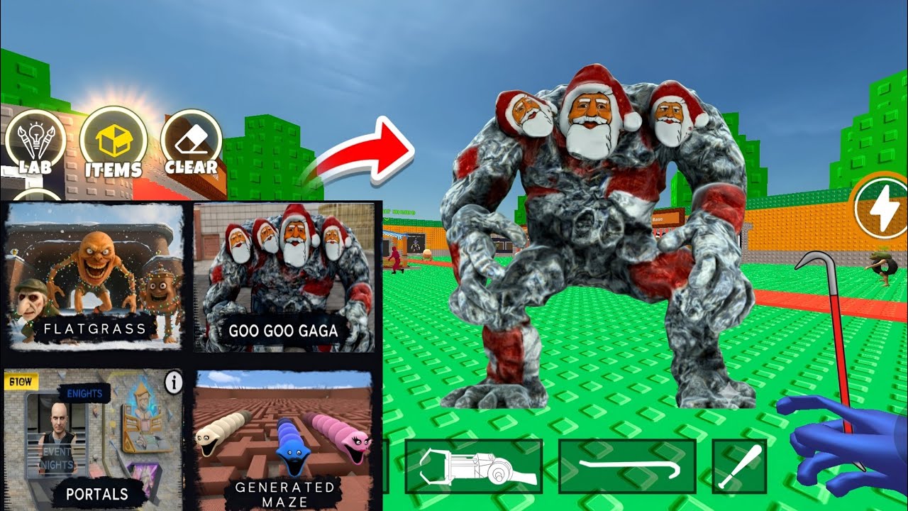 Nextbots in playground mod updated new goo goo gaga boss unlock every character 😱 chasing nextbots 🔥