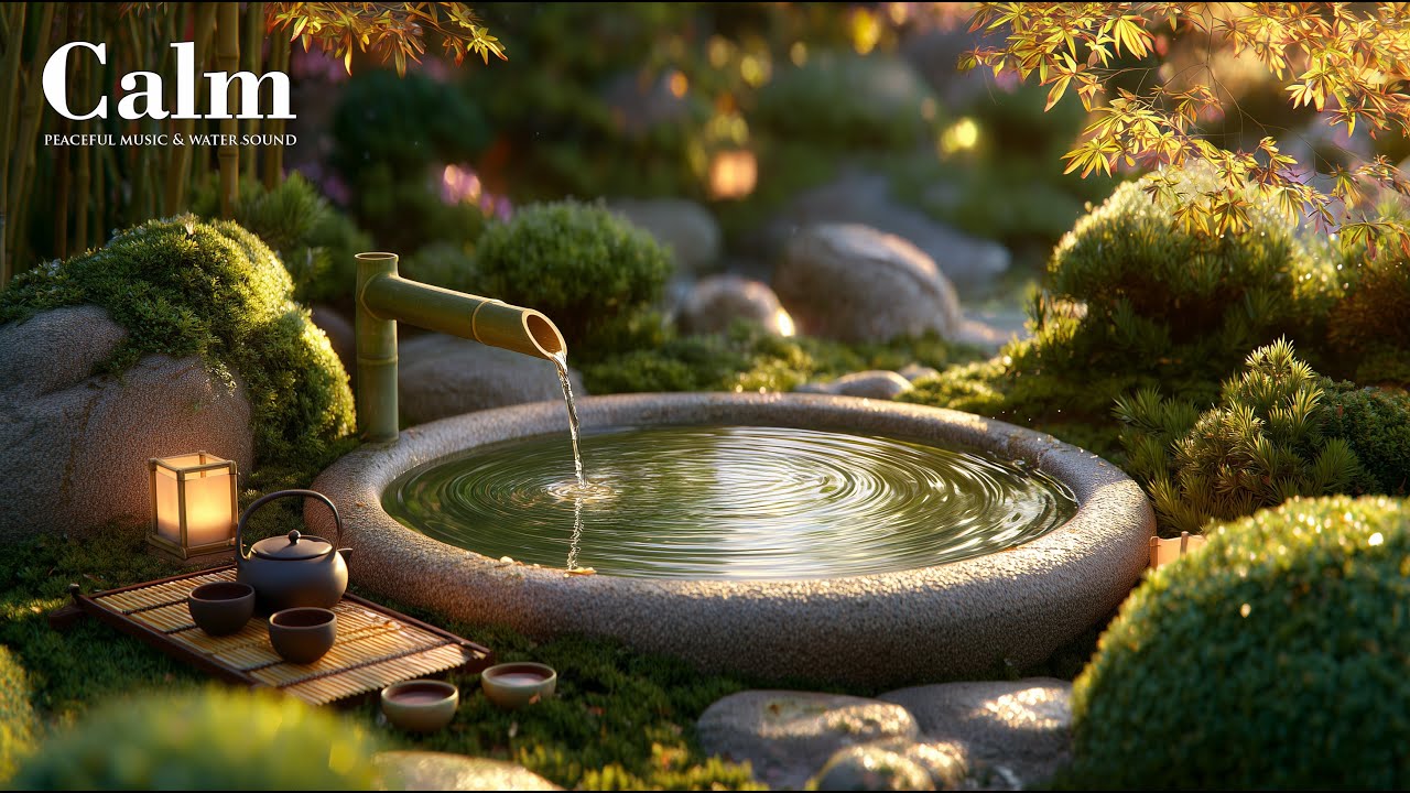 Relaxing Sleep Music 🌿 Bamboo Water Sounds for Deep Sleep, Relieves Stress, Anxiety & Depression