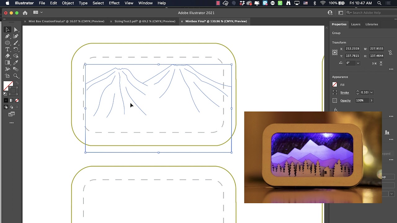 06. Adobe Illustrator - Mint Box Miniature, Sizing