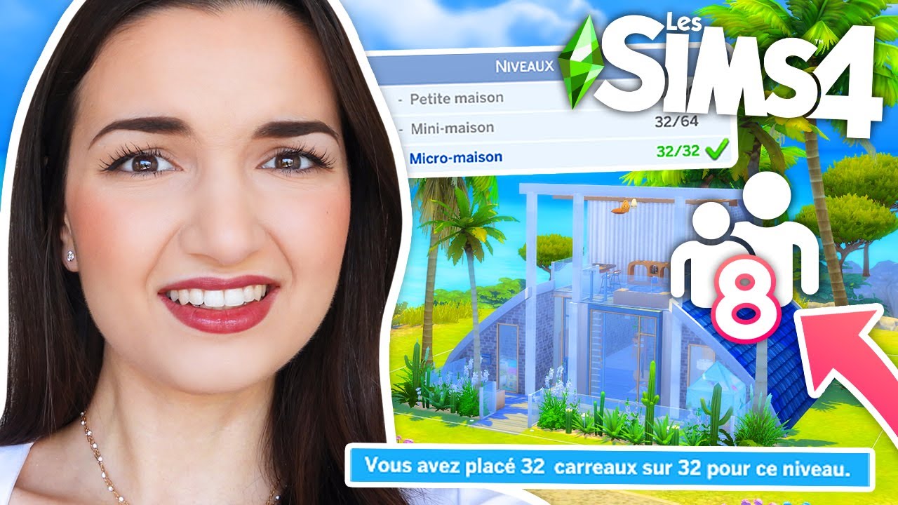 Je crée une micro maison pour 8 sims FONCTIONNELLE ! 🤯 | Challenge Sims 4