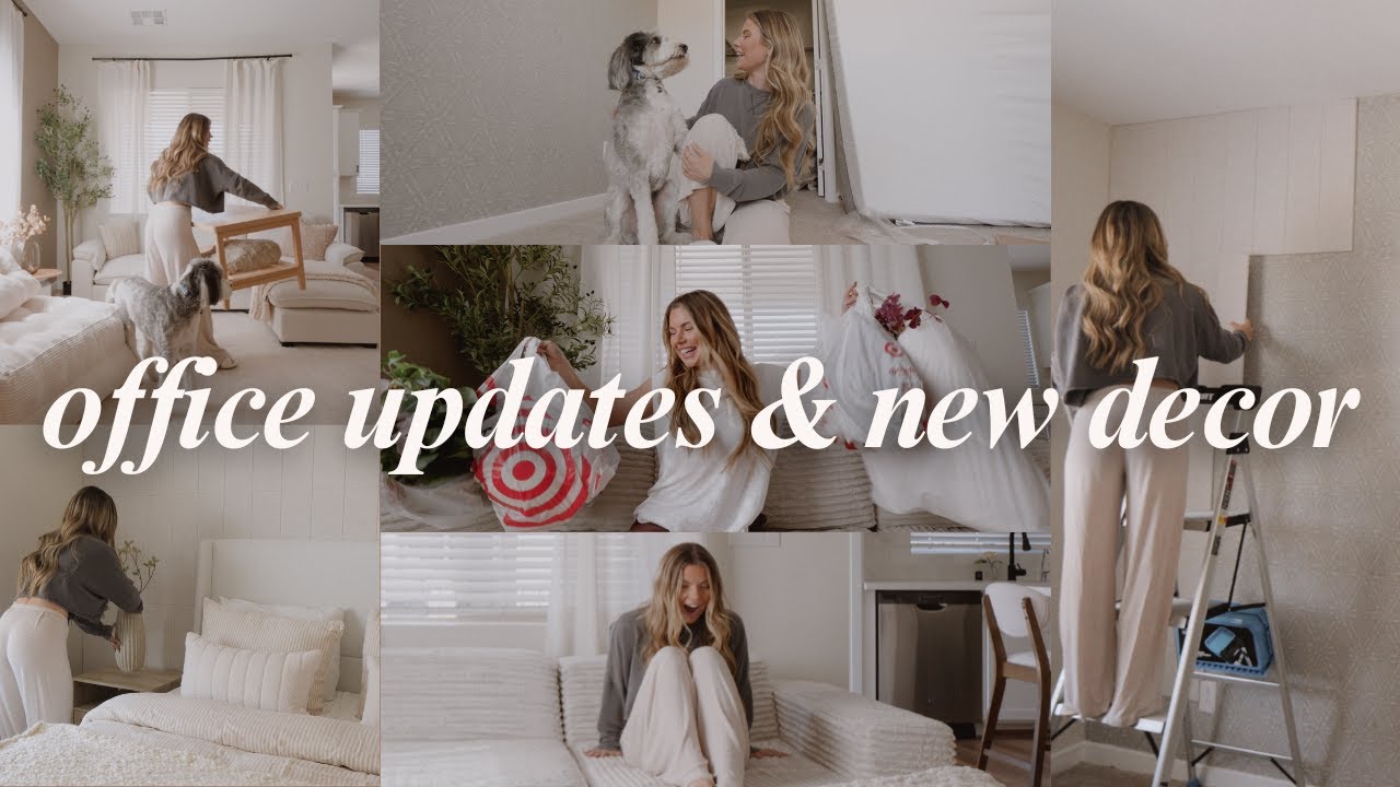 office vlog: more decorating, new furniture, target haul & bts ⭐️