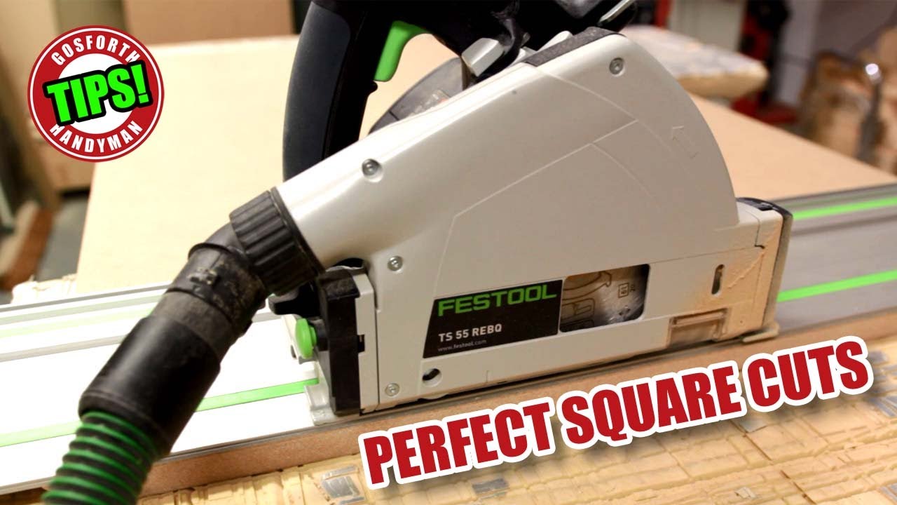 How to Make Repeated Accurate & Square Track Saw Cuts - Woodworking Tips!