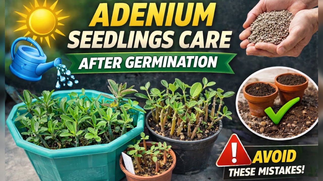 The ULTIMATE Adenium Seedling Care Plan | Grow Big Desert Roses FAST