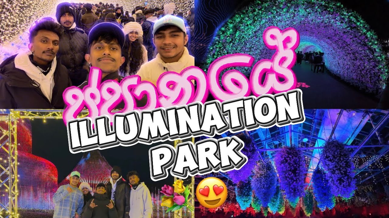 ජපානයේ illumination මල් වත්තක්🌸🇯🇵😍 | Nabana no Sato💐 | JAPAN VLOG📸