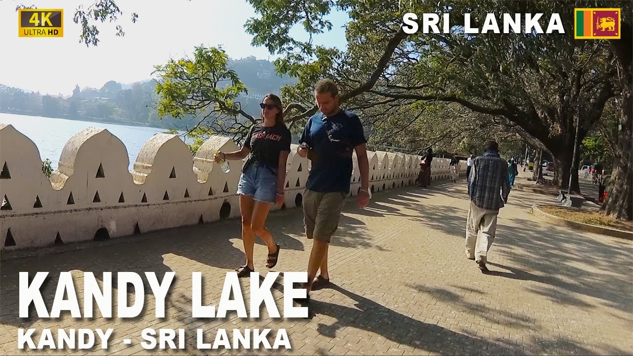 Walking tour Sri Lanka  |  Kandy Lake  | 4K Sri Lanka | ASMR | Real Sri Lanka