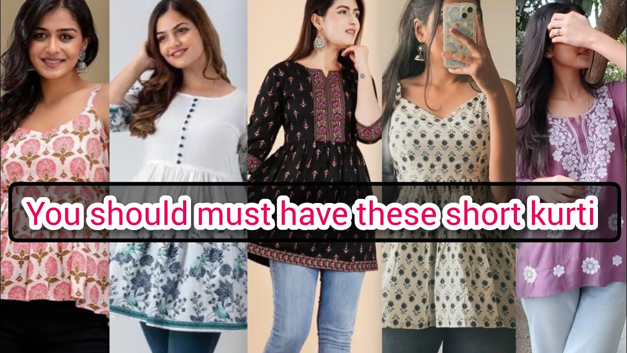 Short kurti collection for college and Office ware.