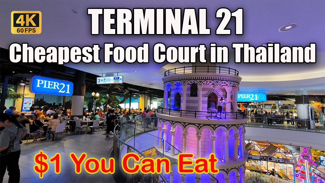 [4K🇹🇭] Cheapest Food Court in Thailand | Pier Terminal 21 | Pattaya Thailand 2024
