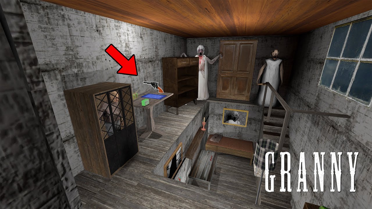 Granny Recaptured 1.9 Update - SECRET Furniture Room With NEW Weapons Discovered!