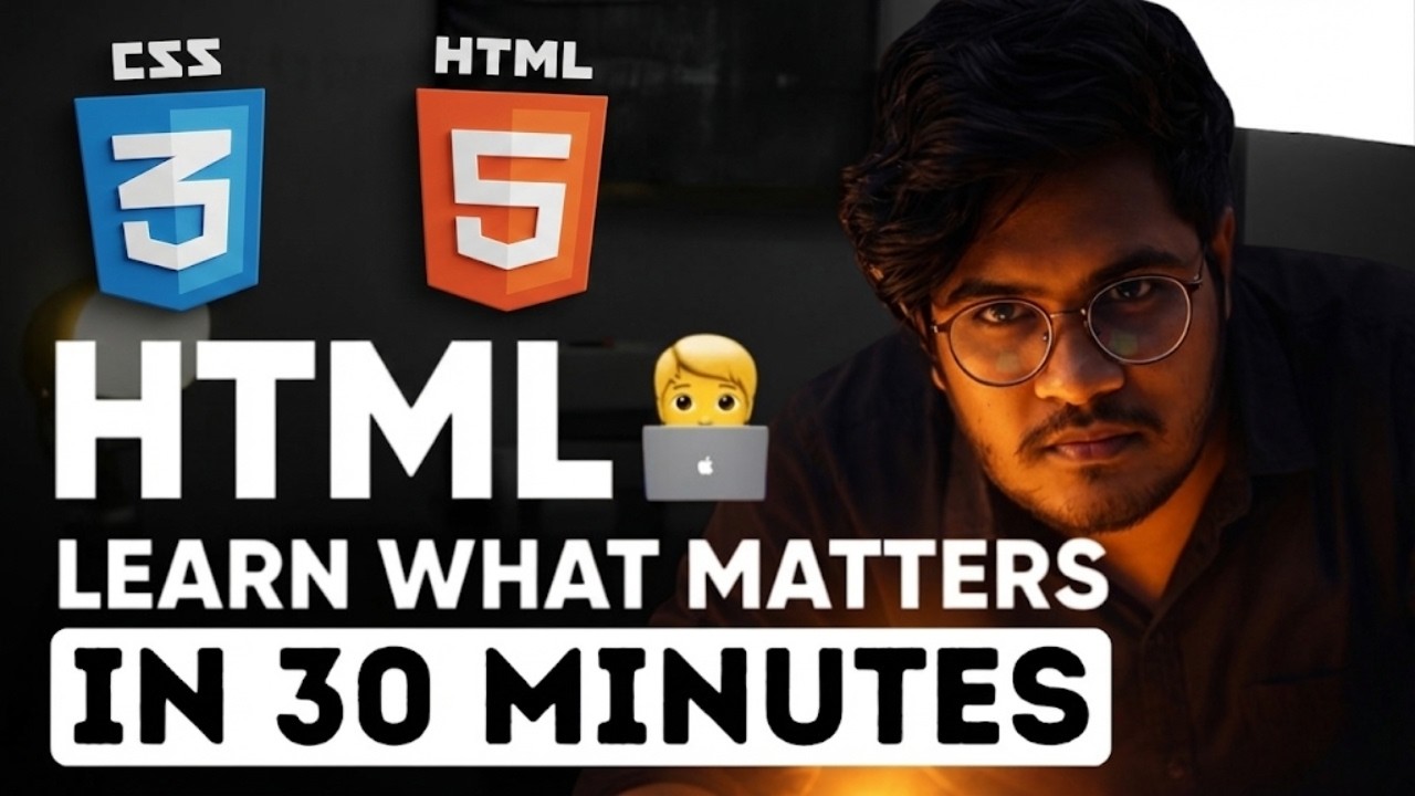 HTML Crash Course: Master Essentials | Learn HTML in 30 Minute | Shiviyans AI