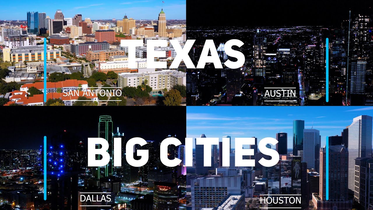 Texas Big Cities by drone |Houston | San Antonio | Austin | Dallas | - aerial views