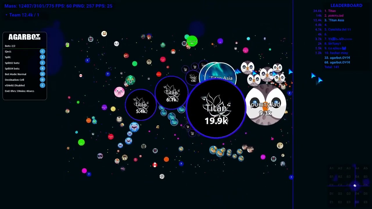 Agar.io | Multibox Takeover #14 | NA Server & Defence