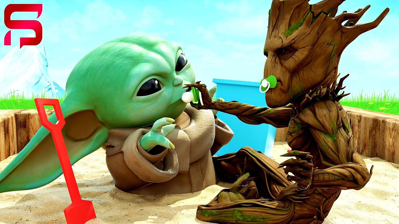 YODA VS GROOT - BEST FRIENDS FIGHT.... ( Fortnite  )