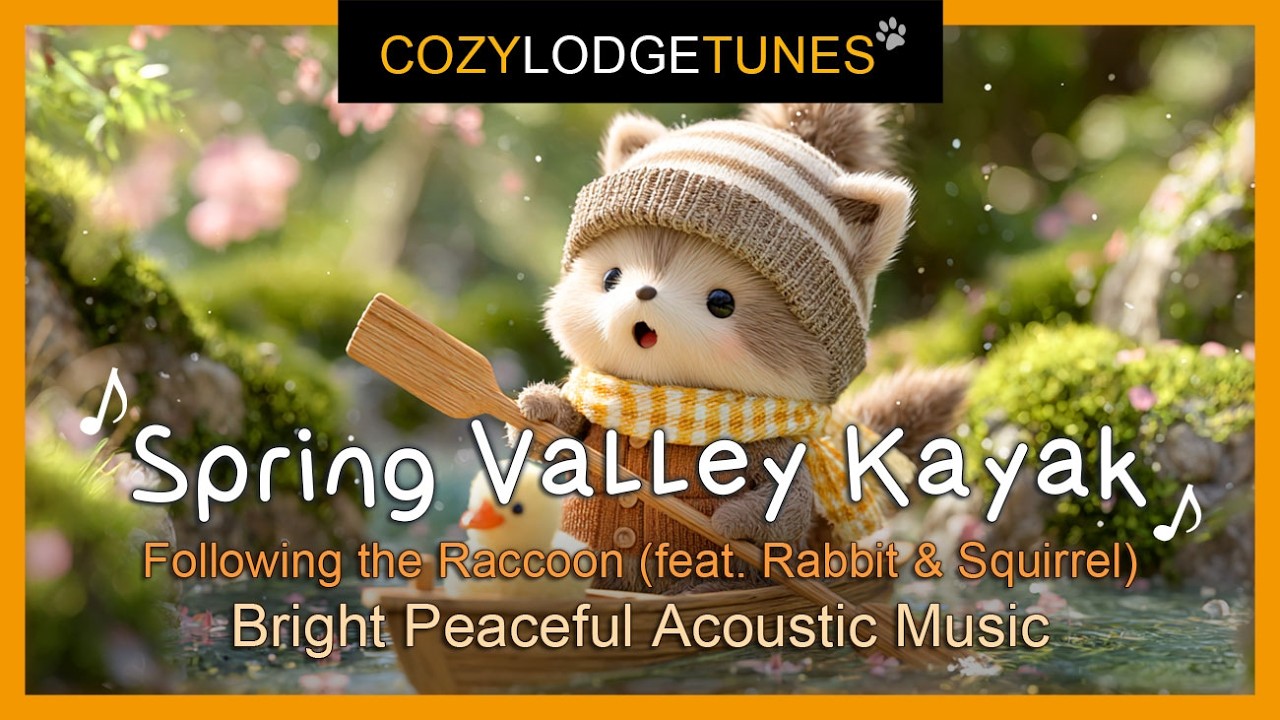 🌸 Spring Valley Kayak 🌸 Bright Peaceful Acoustic Music for Relaxing Moments