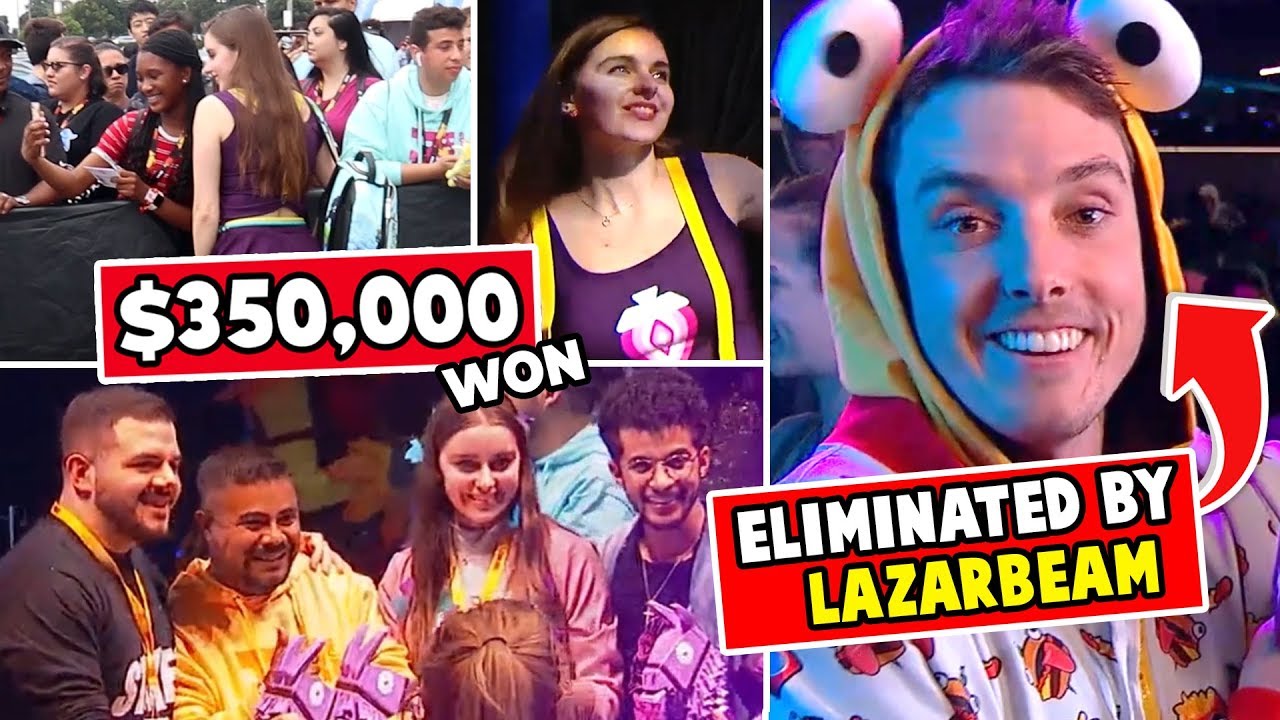 WON $350k at Fortnite event & killed by Lazarbeam...