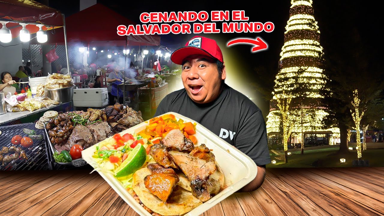 🤤CENANDO en EL SALVADOR del MUNDO *estos son los precios*