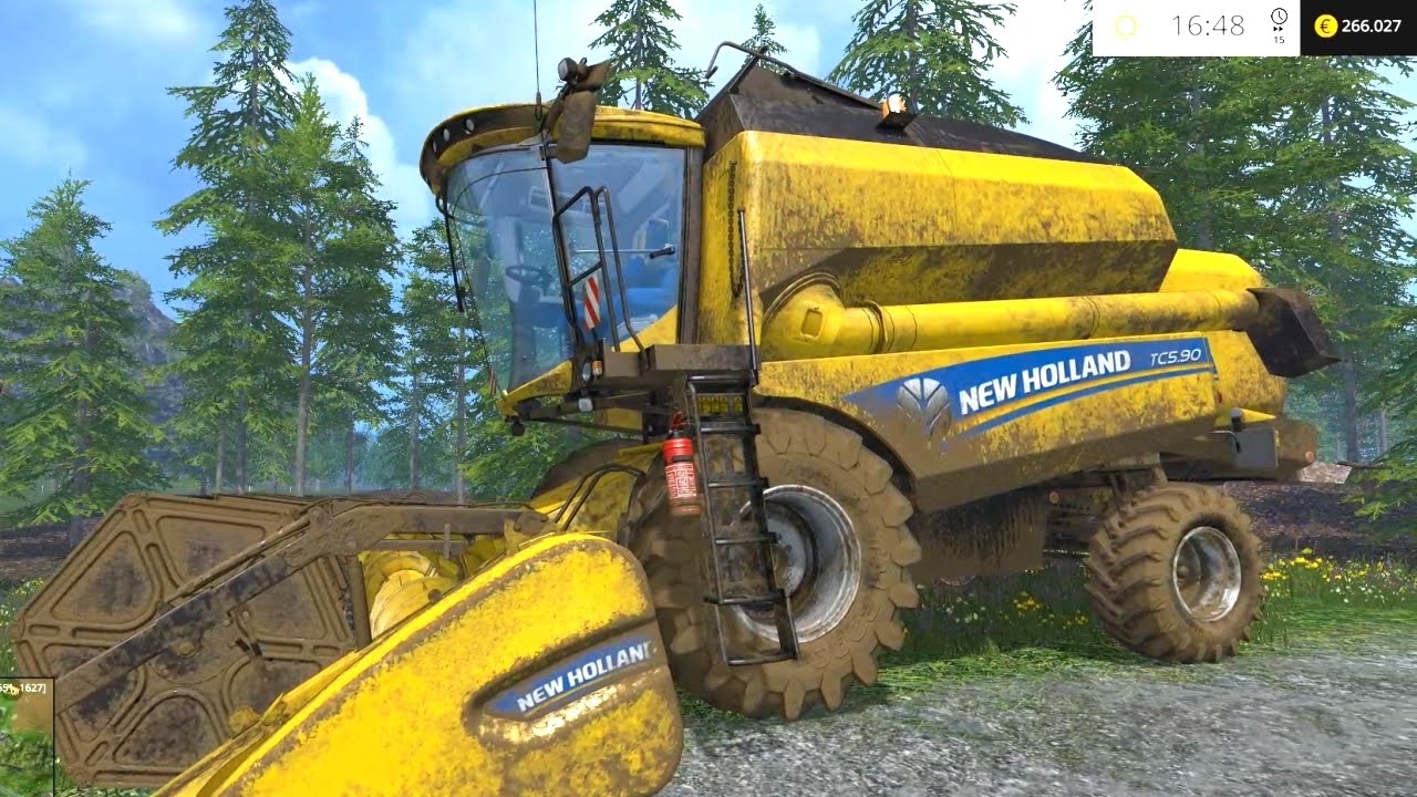 Farming Simulator 15 - New Holland TC5.90 Combine Harvester Test Drive
