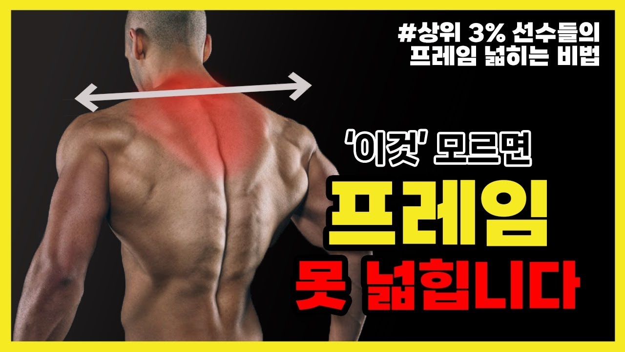 광배근에만 집착하면 프레임 못 넓힙니다. '등상부' 운동 그대로만 따라하세요