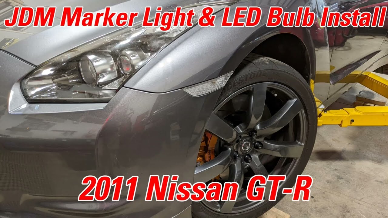 R35 GT-R - JDM Clear Marker Light and LED Install