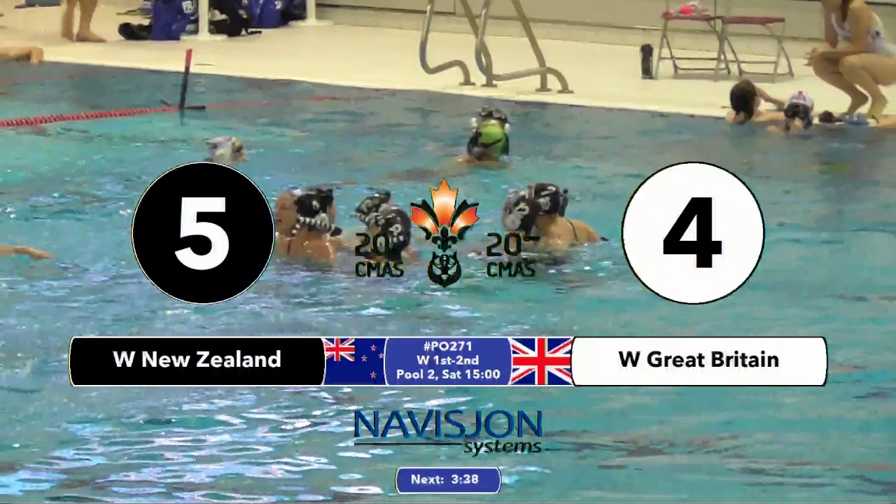 G271 - EW NZL vs. GBR - 20th CMAS Underwater Hockey World Championships