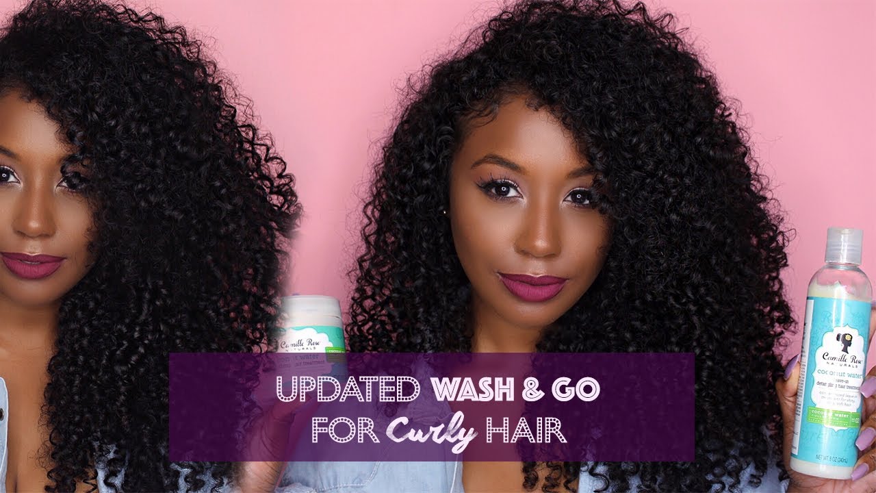 Deep Condition and Wash & Go for 3B/3C Curly Natural Hair ft. Camille Rose Naturals Coconut Water