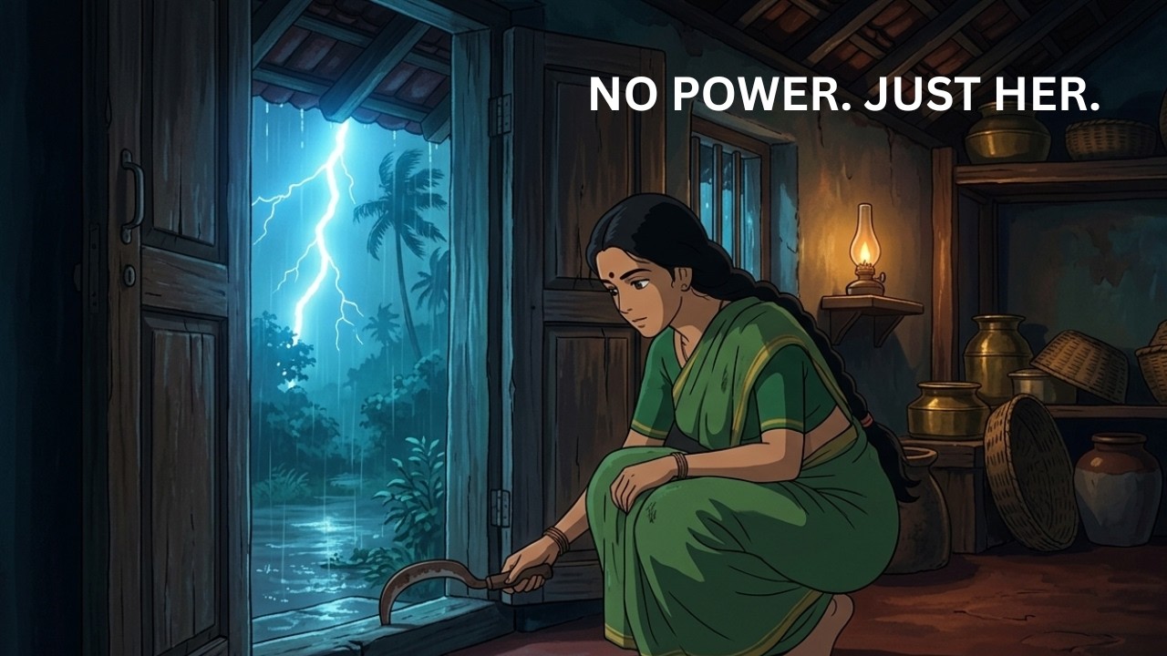 Meenakshi Was Alone When the Storm Hit&hellip; | Kerala Monsoon Night | Ghibli Indian Village ASMR