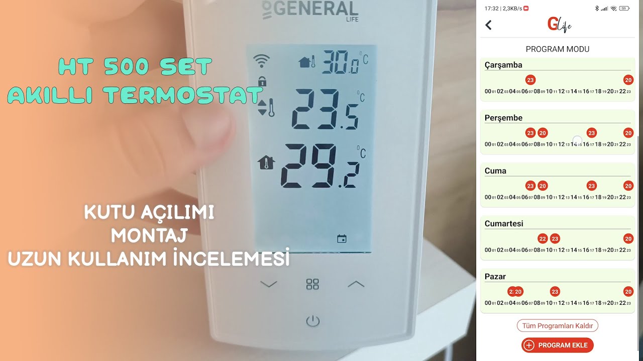 Akıllı Wifi Termostat Uzun Kullanım İncelemesi ve Montaj | General HT500Set