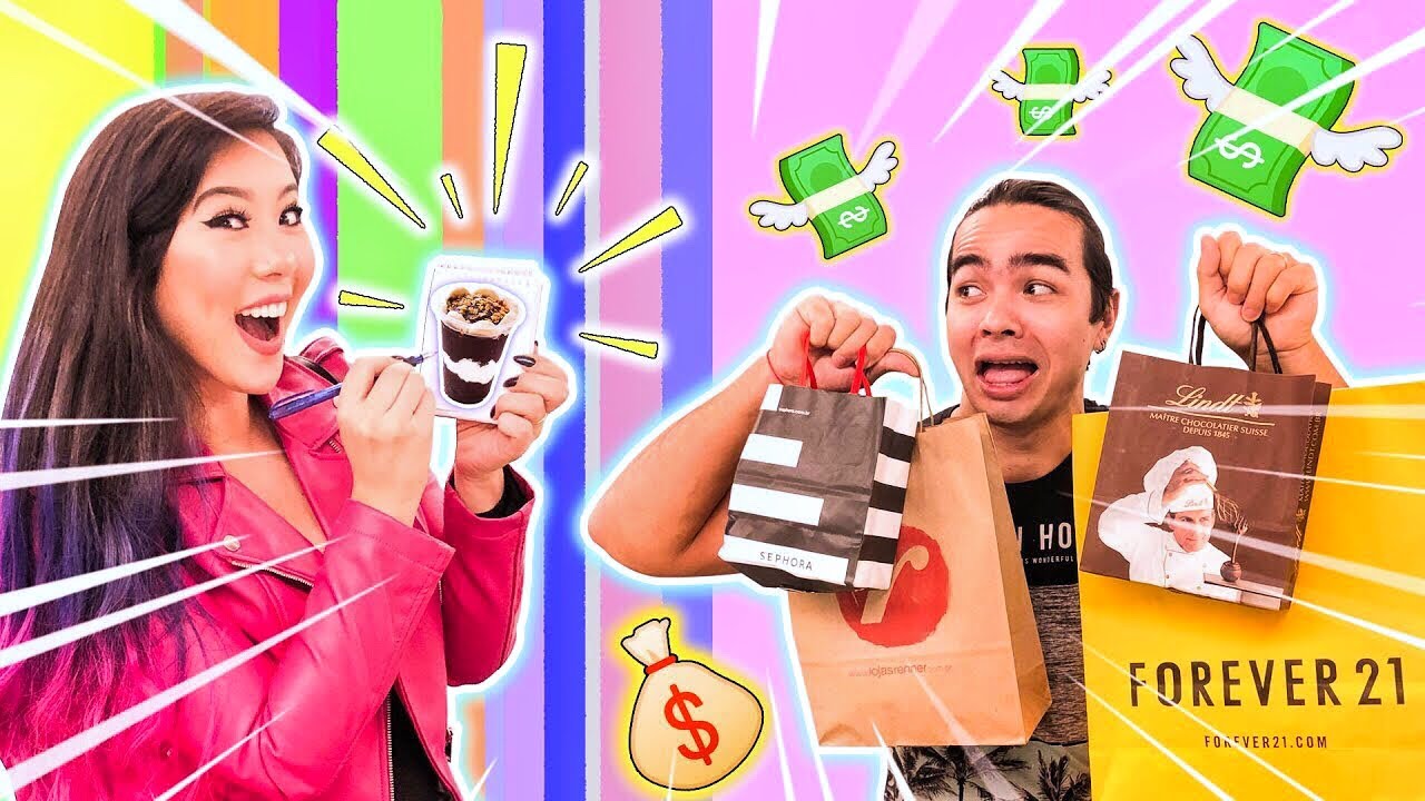 TUDO QUE A MARU DESENHAR EU VOU COMPRAR ( NO SHOPPING) | Maru e Bomba