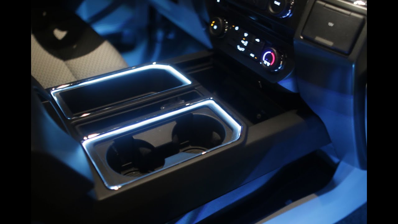 2015-20 F150 CUP HOLDER LIGHT KIT INSTALL F150LEDS.COM