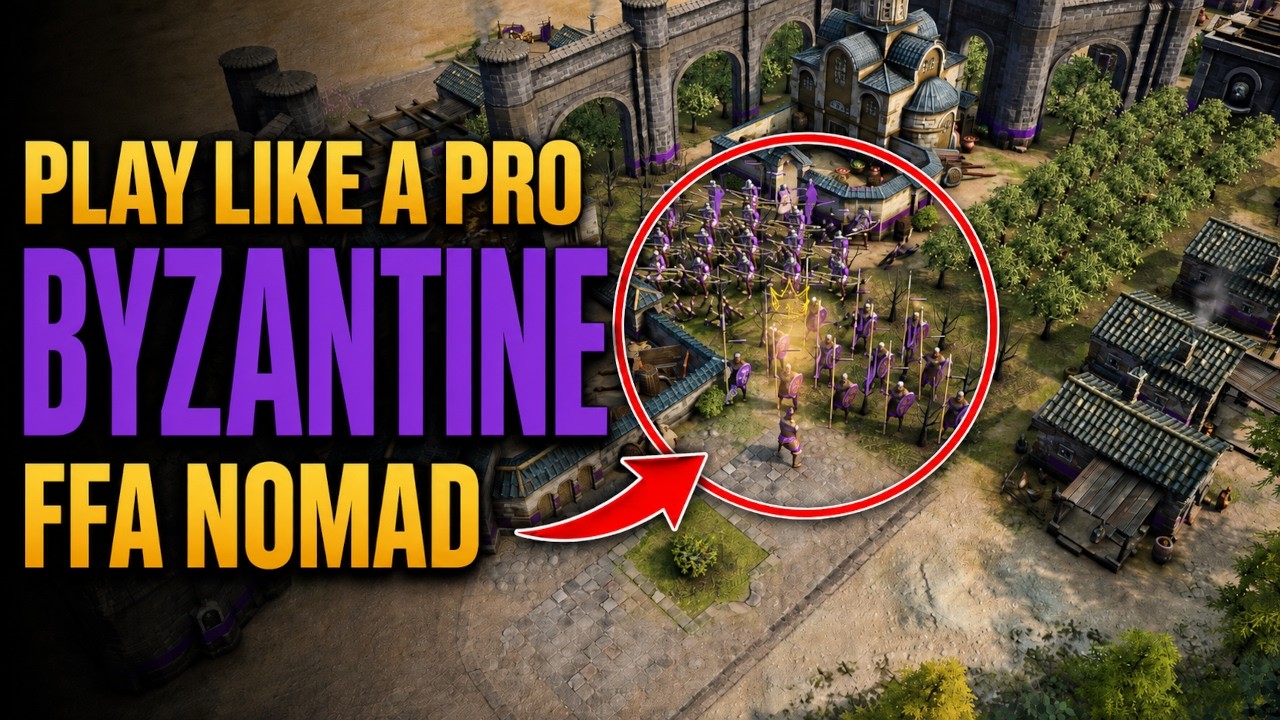 How to Play Byzantine Like a Pro in FFA Nomad AOE4 !