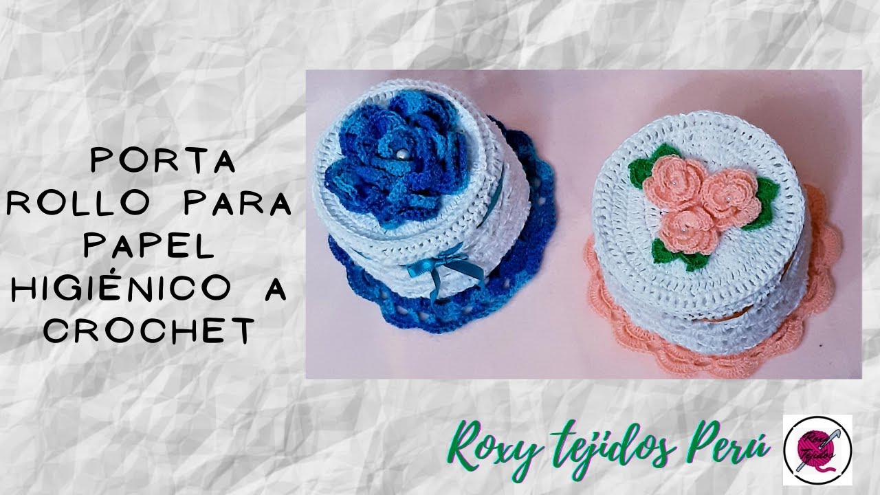 PORTA ROLLO PARA PAPEL HIGIÉNICO A CROCHET / TOILET PAPER ROLL HOLDER