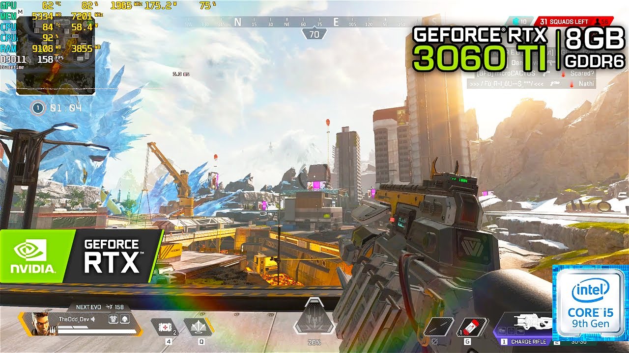 Apex Legends : RTX 3060 TI 8GB + ( 1080p Ultra Graphics )