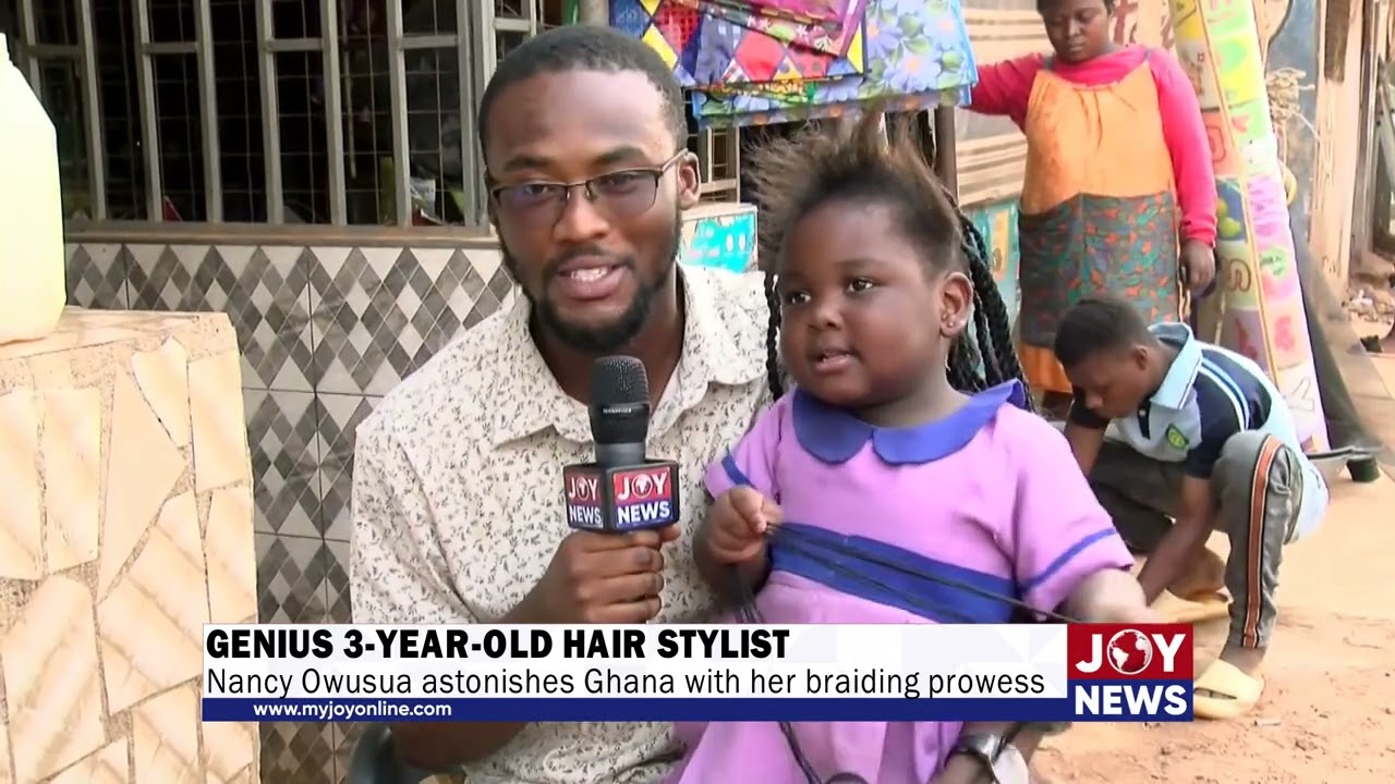 Genius 3-year-old hair stylist: Nancy Owusua astonishes Ghana with her braiding prowess