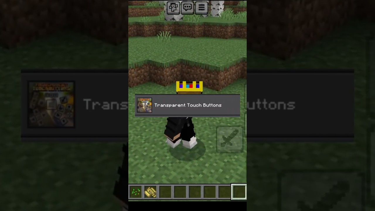 Best Button hider mod for Minecraft PE 1.21 #shorts #minecraft