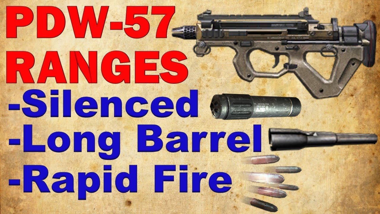 PDW-57 Ranges (Normal, Rapid Fire, Silencer, Long Barrel) Black Ops 2 Weapon Guide