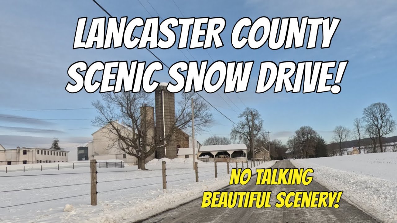 ❄️Amish Country Lancaster County Winter Drive! NARVON to Morgantown, PA!