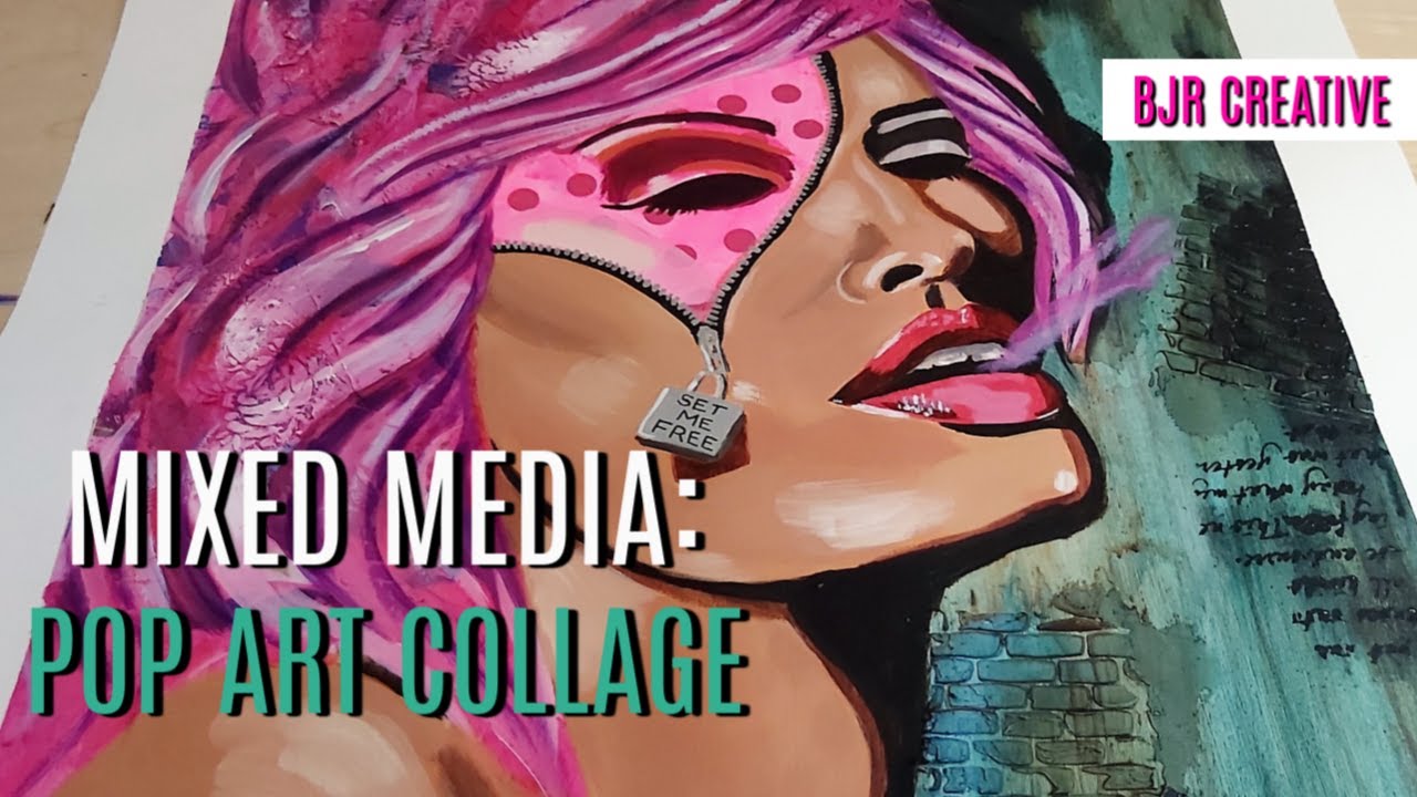 POP ART Collage | Mixed Media Painting Demo