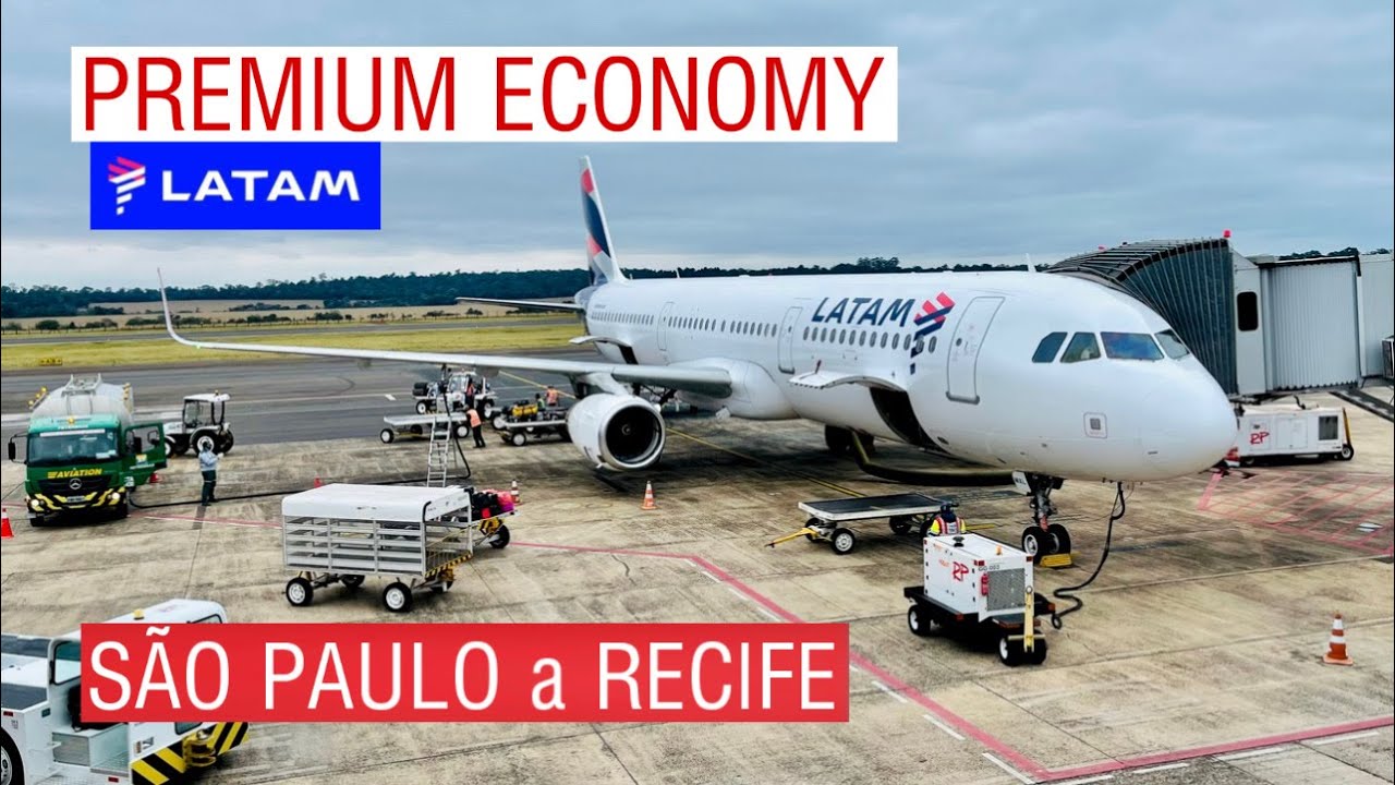 COMO É VOAR NA PREMIUM ECONOMY da LATAM - SÃO PAULO a RECIFE no AIRBUS A321
