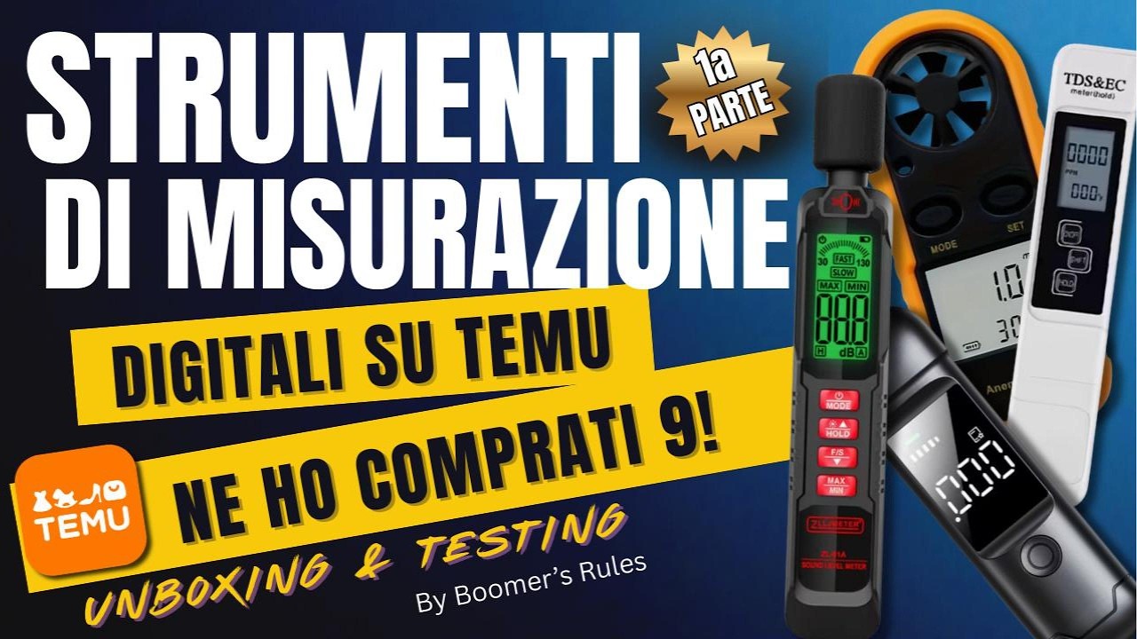 TEST strumenti digitali Temu sotto 10€ - Parte 1: Etilometro, Anemometro, Fonometro e Tester acqua