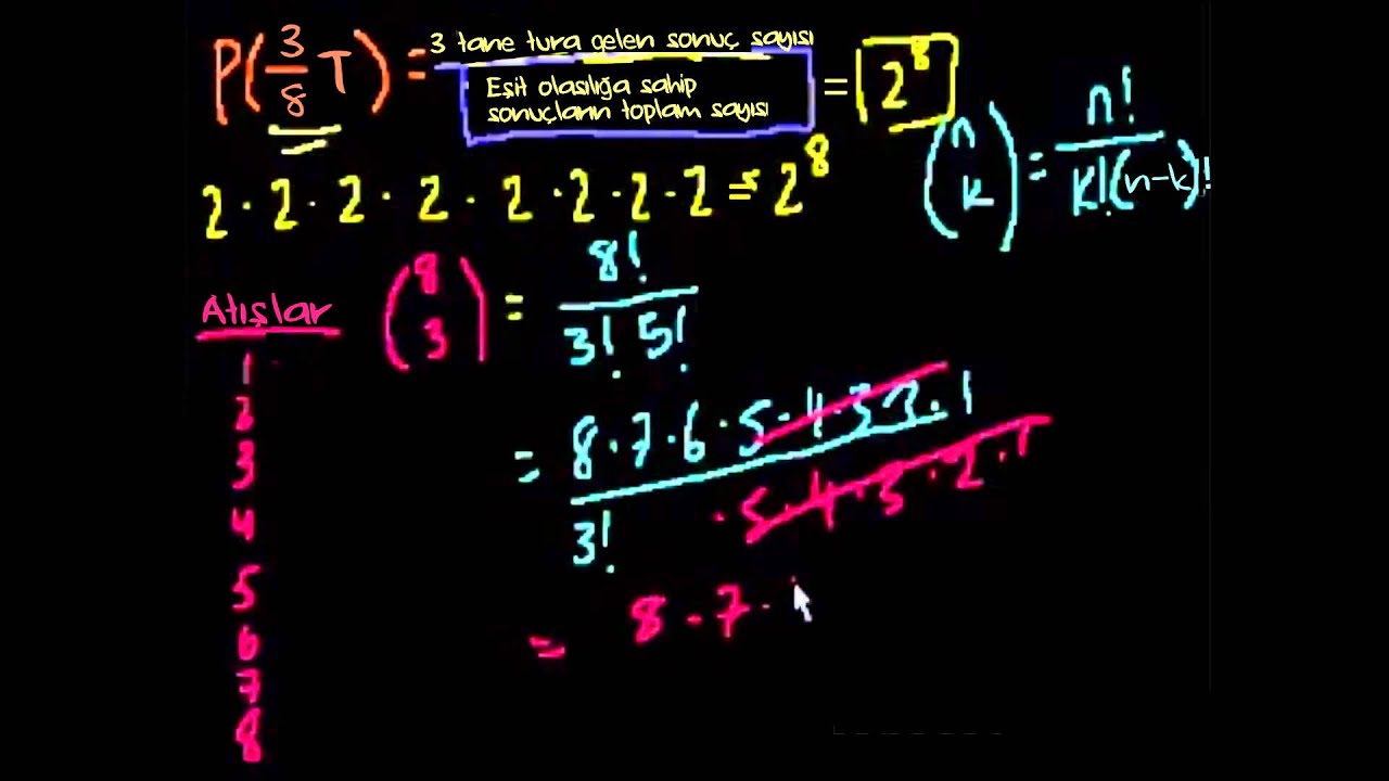 Kombinasyon ile Olasılık Hesaplama 1 (İstatistik ve Olasılık) (Kalkülüs)