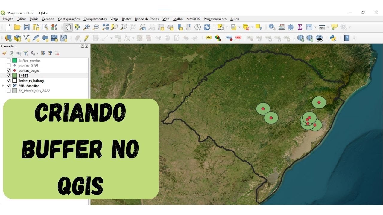 Como criar um BUFFER no QGIS (2 métodos)