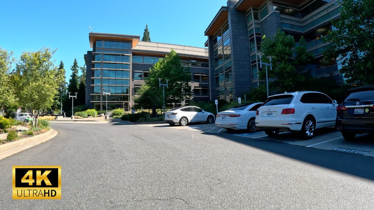 4K Drive Through Microsoft's Redmond Campus | Washington, USA