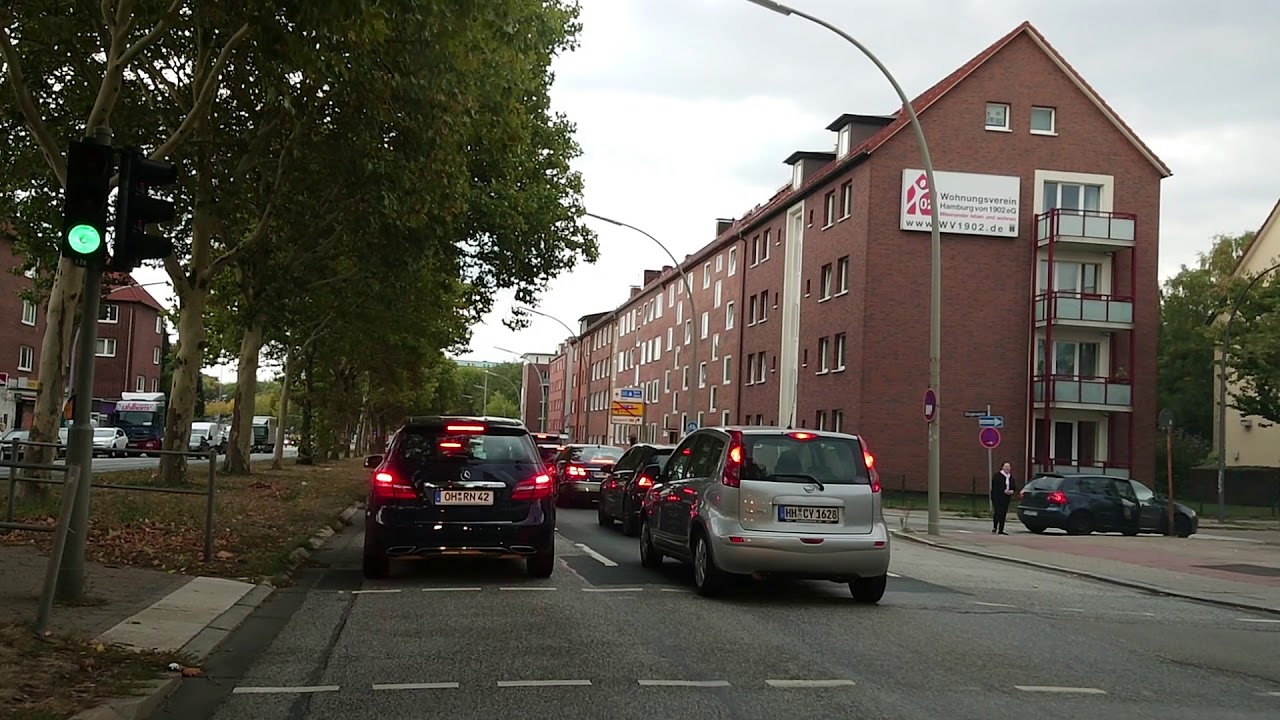 Driving in Hamburg Autumn 2018 60fps XZ2P real-time tour