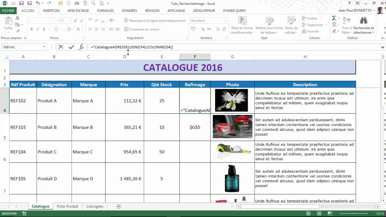 Excel - Comment afficher des images dynamiquement dans une feuille