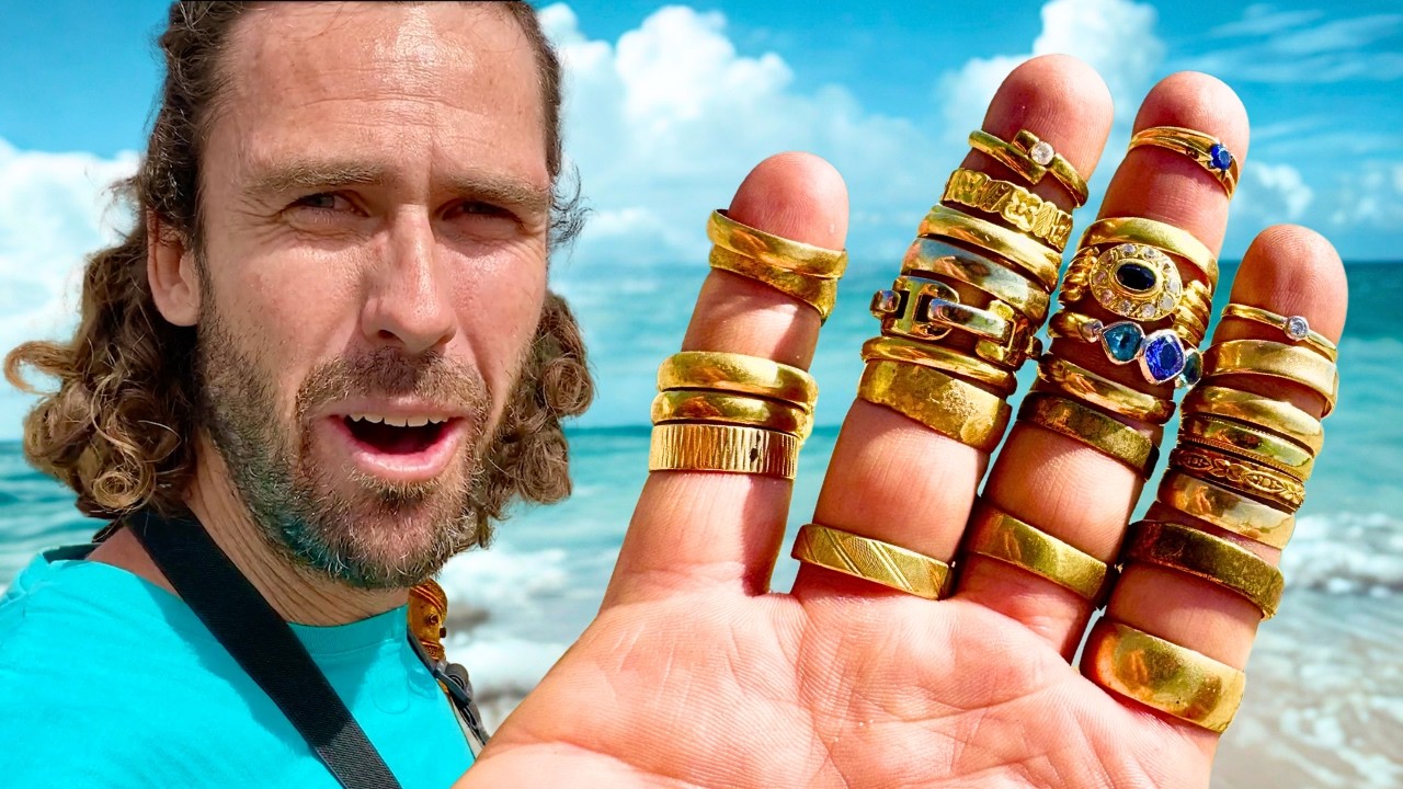 I Found $20,000 of GOLD JEWELRY at 10 Famous Beaches!
