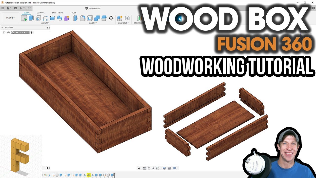 Fusion 360 for Woodworkers Part 4 - Modeling a WOOD BOX!