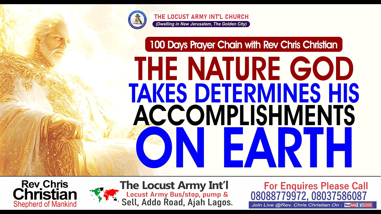 Rev Chris Christian | The Nature God Takes Determines His Accomplishments on Earth