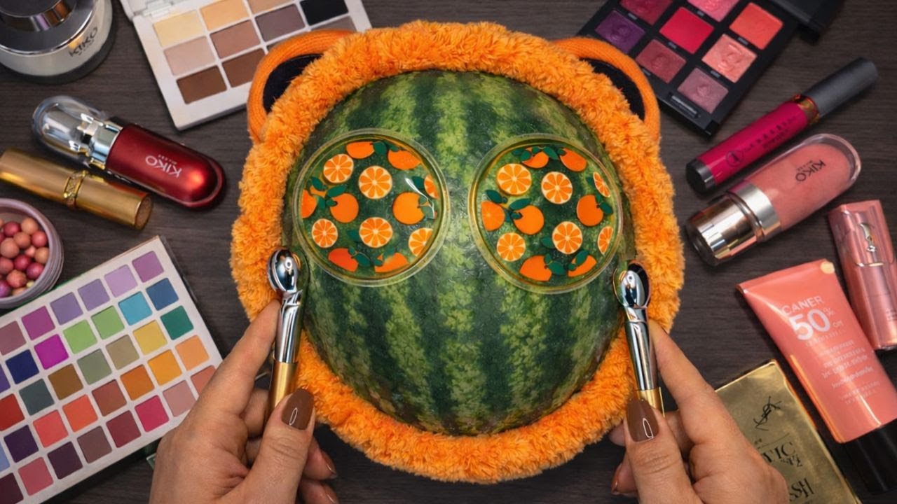 ASMR Makeup on Watermelon (No Talking)