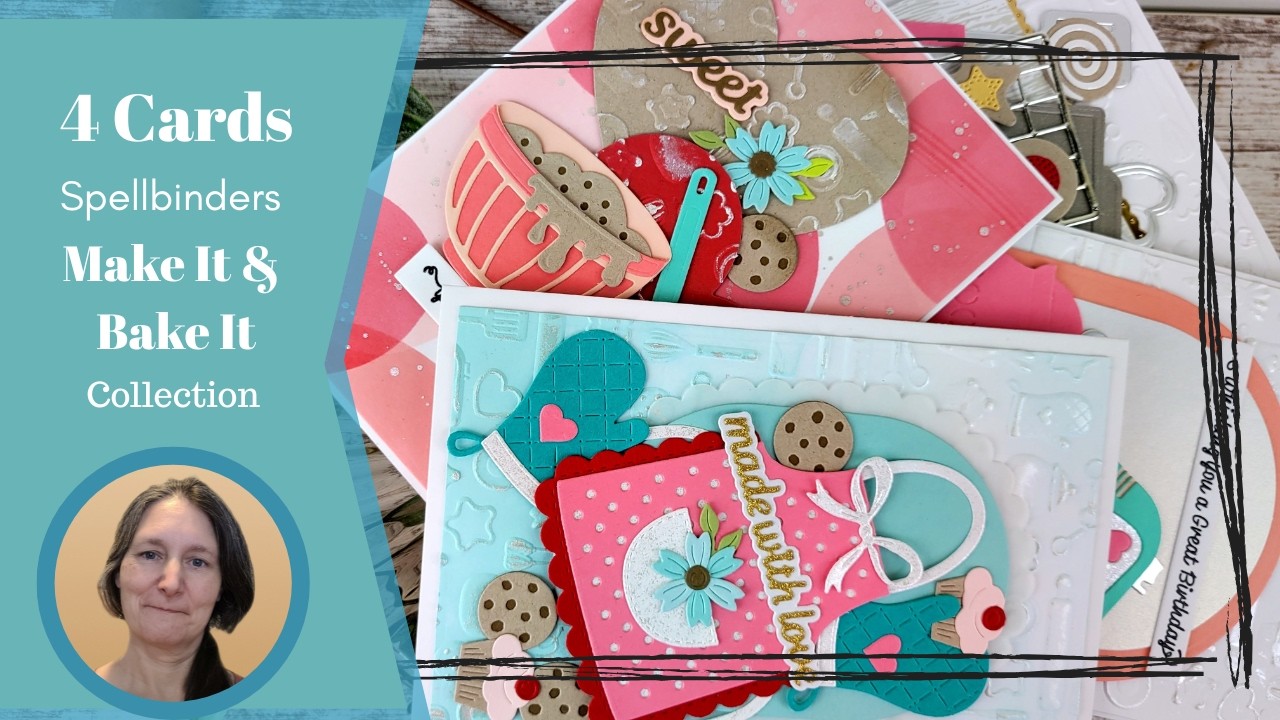 4 открытки / Коллекция Spellbinders Make It & Bake It