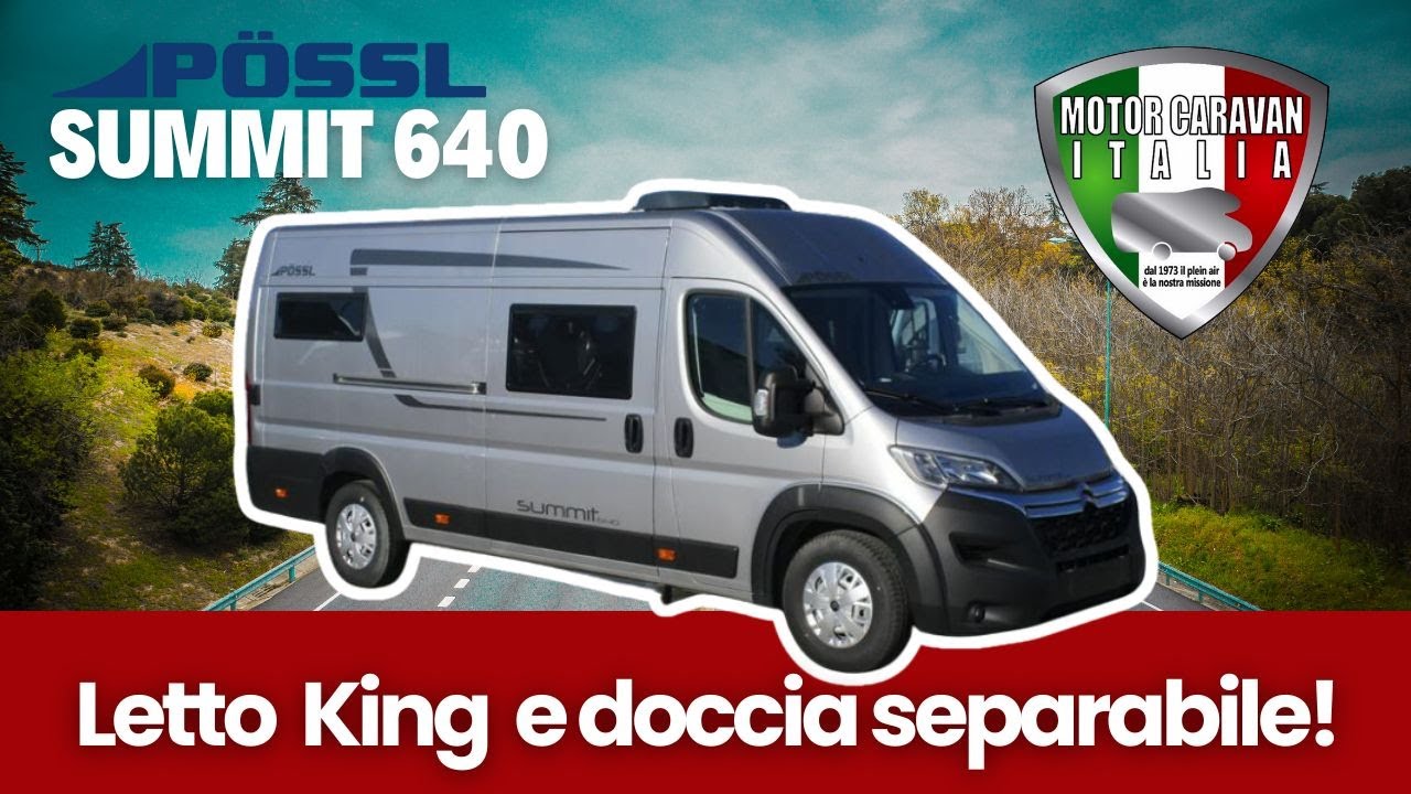 Pössl Summit 640: camera da letto King Size e bagno con doccia separabile
