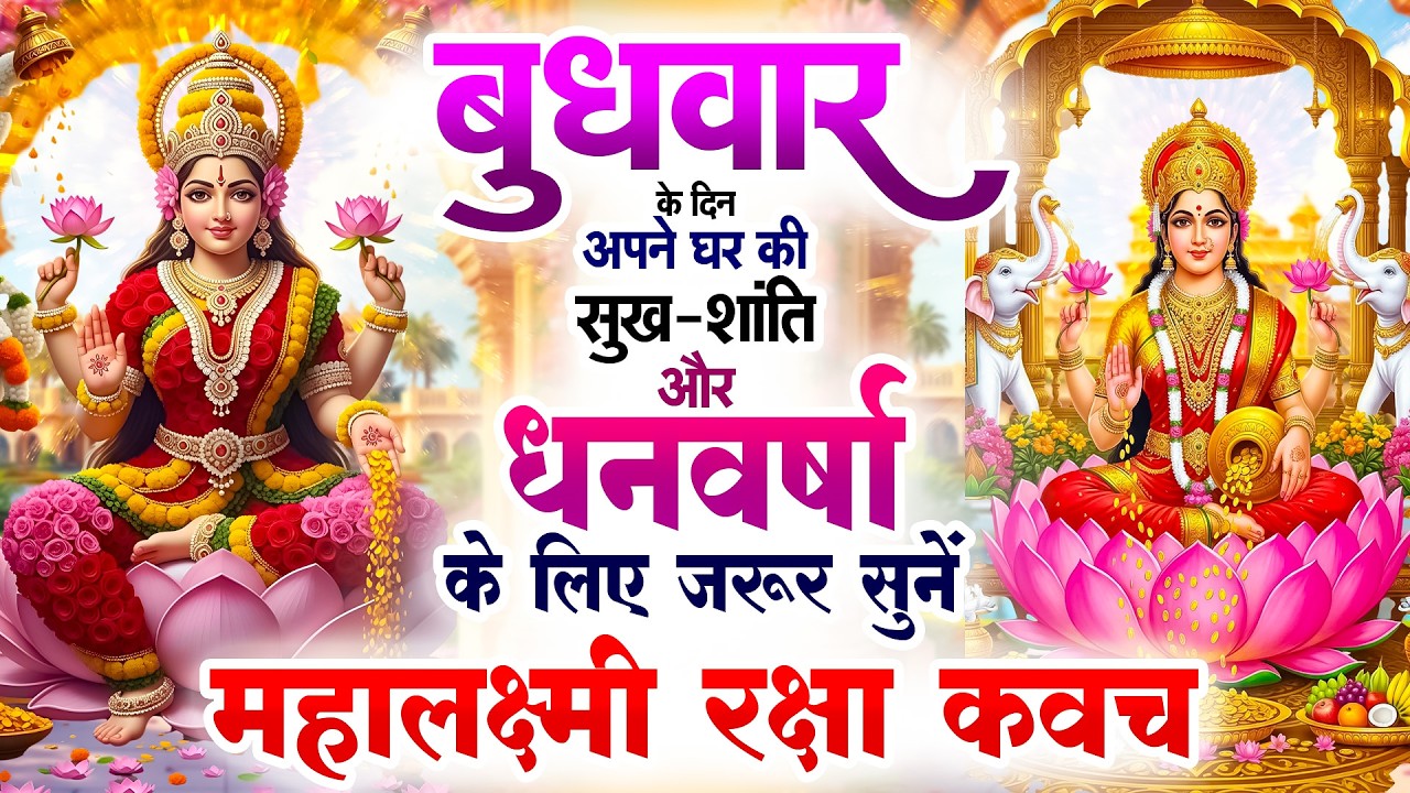 बुधवार को अपने घर की सुख-शांति 💰 धनवर्षा के लिए जरूर सुनें | महालक्ष्मी रक्षा कवच #Lakshmi_kavach